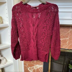 Like new! LC Lauren Conrad tie back sweater S